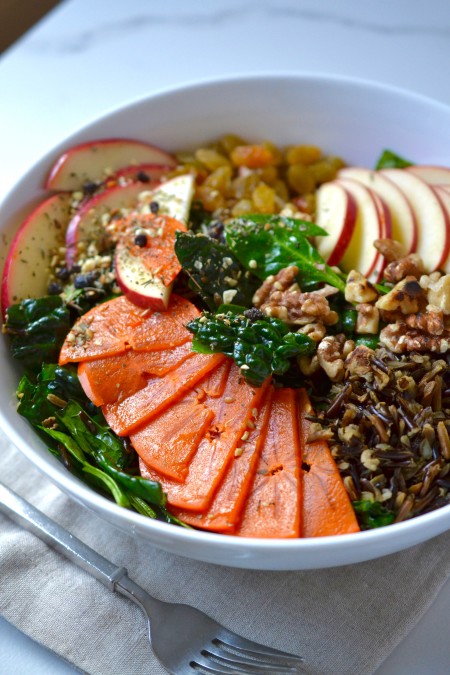 Persimmon & Wild Rice Salad - Glory Kitchen Persimmon & Wild Rice Salad - Glory Kitchen