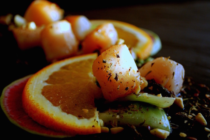 Bay Scallops with Sweet Orange Glaze & Bok Choy Bay Scallops with Sweet Orange Glaze & Bok Choy