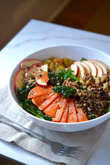 Persimmon and Wild Rice Salad - Glory Kitchen