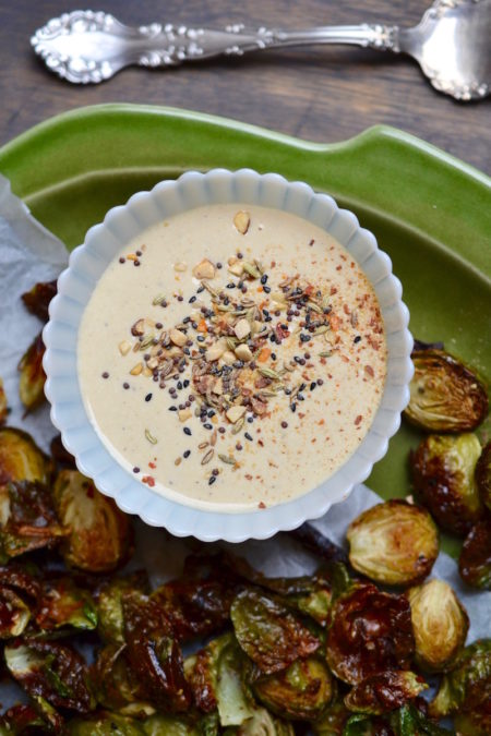 Crispy Brussels Sprouts with Mustard Dipping Sauce - Glory Kitchen
