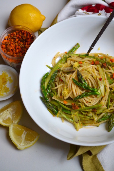Lemon and Asparagus Pasta - Glory Kitchen