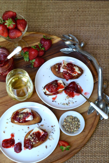 Strawberry & Brie Crostini - Glory Kitchen