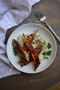 Miso Chili Glazed Eggplant - Glory Kitchen