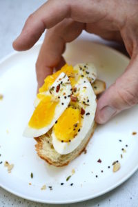 Hard Boiled Egg Crostini - Glory Kitchen