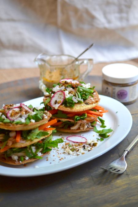 Chicken Tostada Stack - Glory Kitchen Chicken Tostada Stack - Glory Kitchen