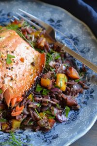 Indian Spiced Salmon Over Wild Rice Medley - Glory Kitchen