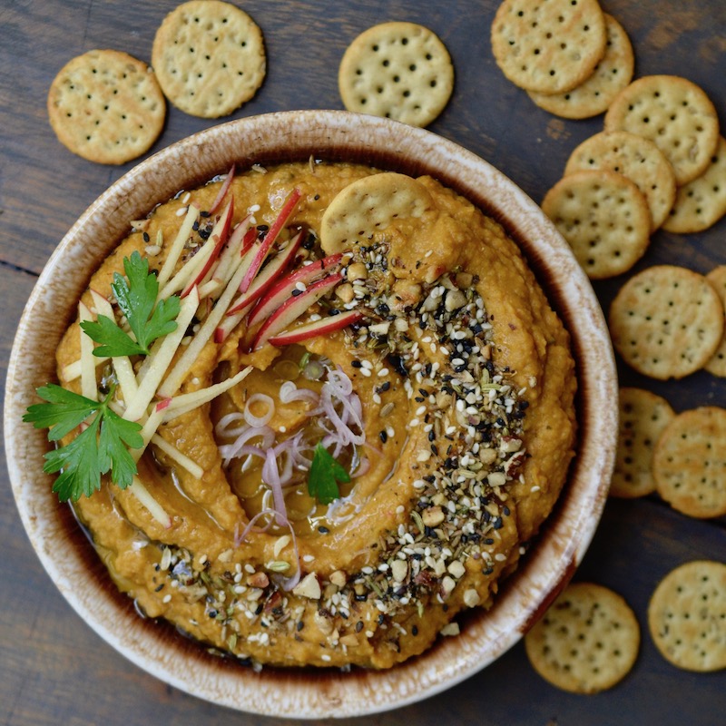 Roasted Garlic & Butternut Hummus - Glory Kitchen