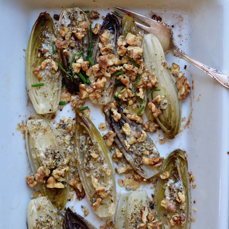 Belgian Endive with Walnuts and Blue Cheese - Glory Kitchen