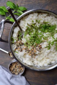 Cauliflower, Coconut and Basil Rice - Glory Kitchen