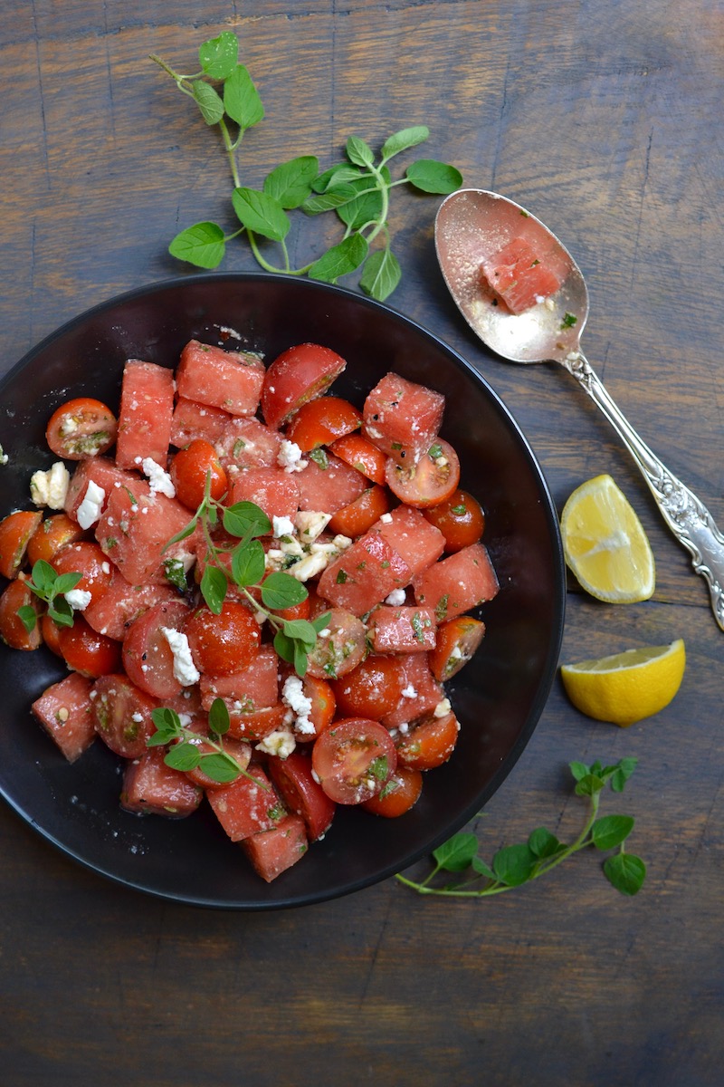 Watermelon and Tomato Salad -Glory Kitchen