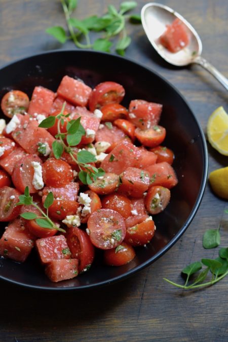 Watermelon and Tomato Salad -Glory Kitchen